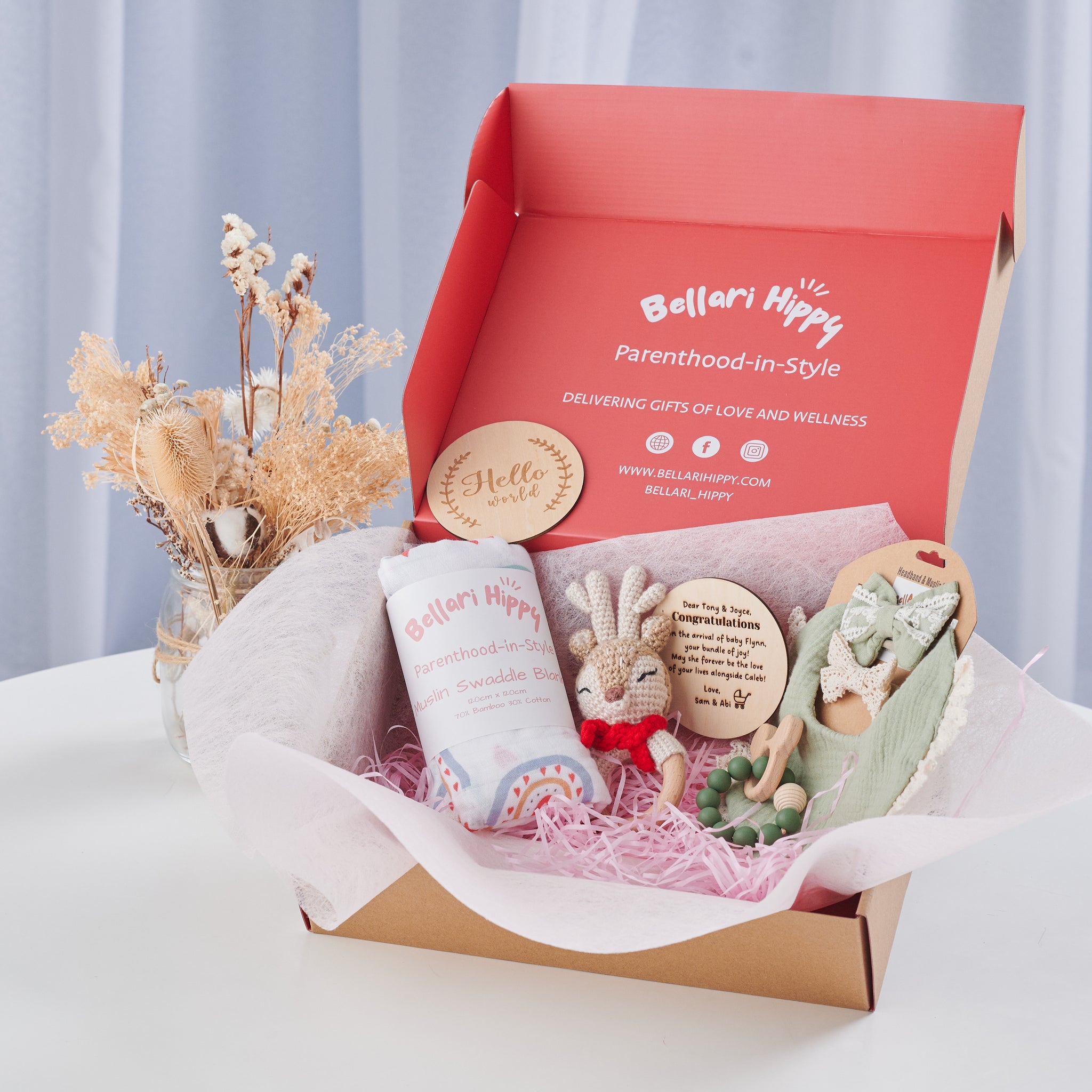 Baby Girl Gift Set (Merry Reindeer-Basic)